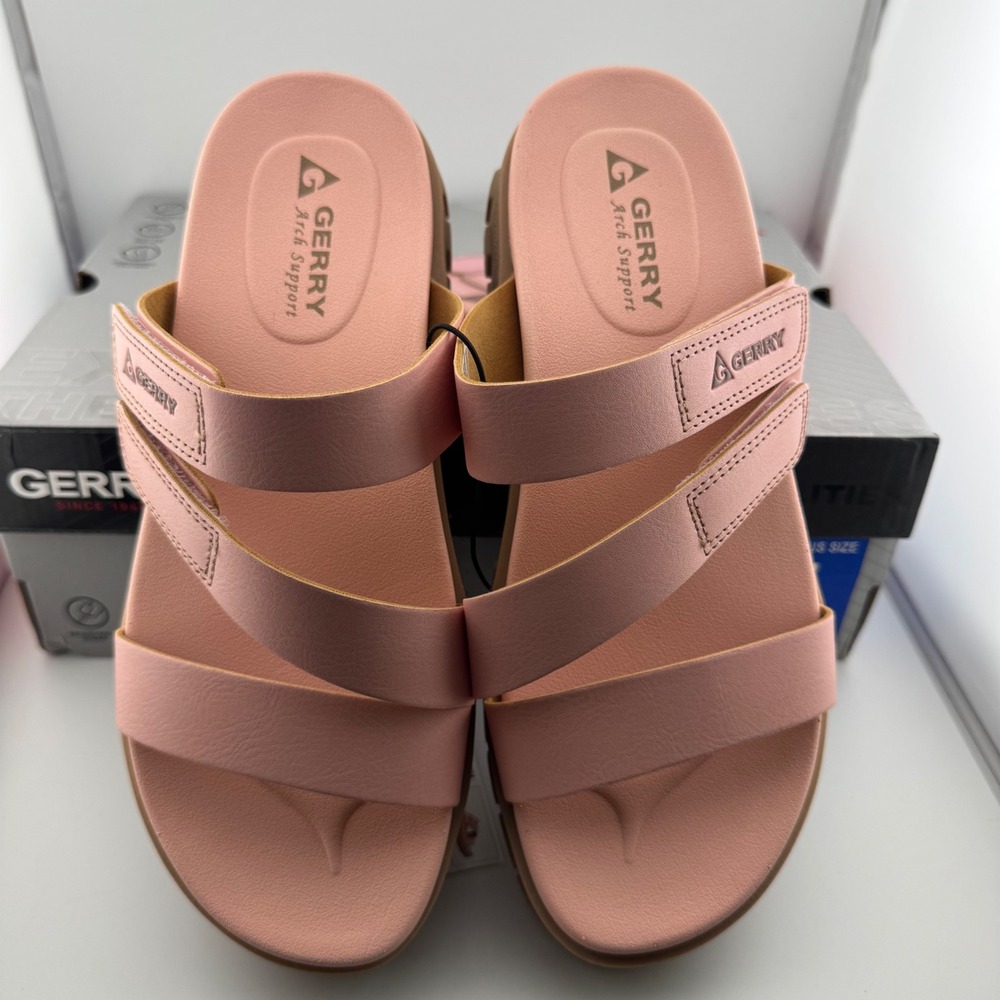 Gerry Choclo Sandal Women 7 Pink New Platform Arch Support Lug Sole 1967201 - Picture 3 of 8